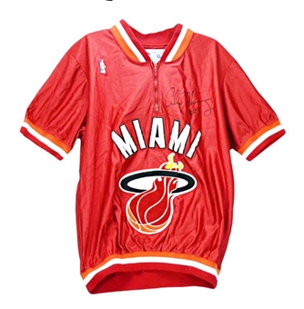 Alonzo Mourning Miami Heat Signed Warmup Jacket 